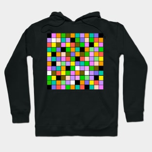 checkerboard Color Blocks Pastel Pattern Hoodie